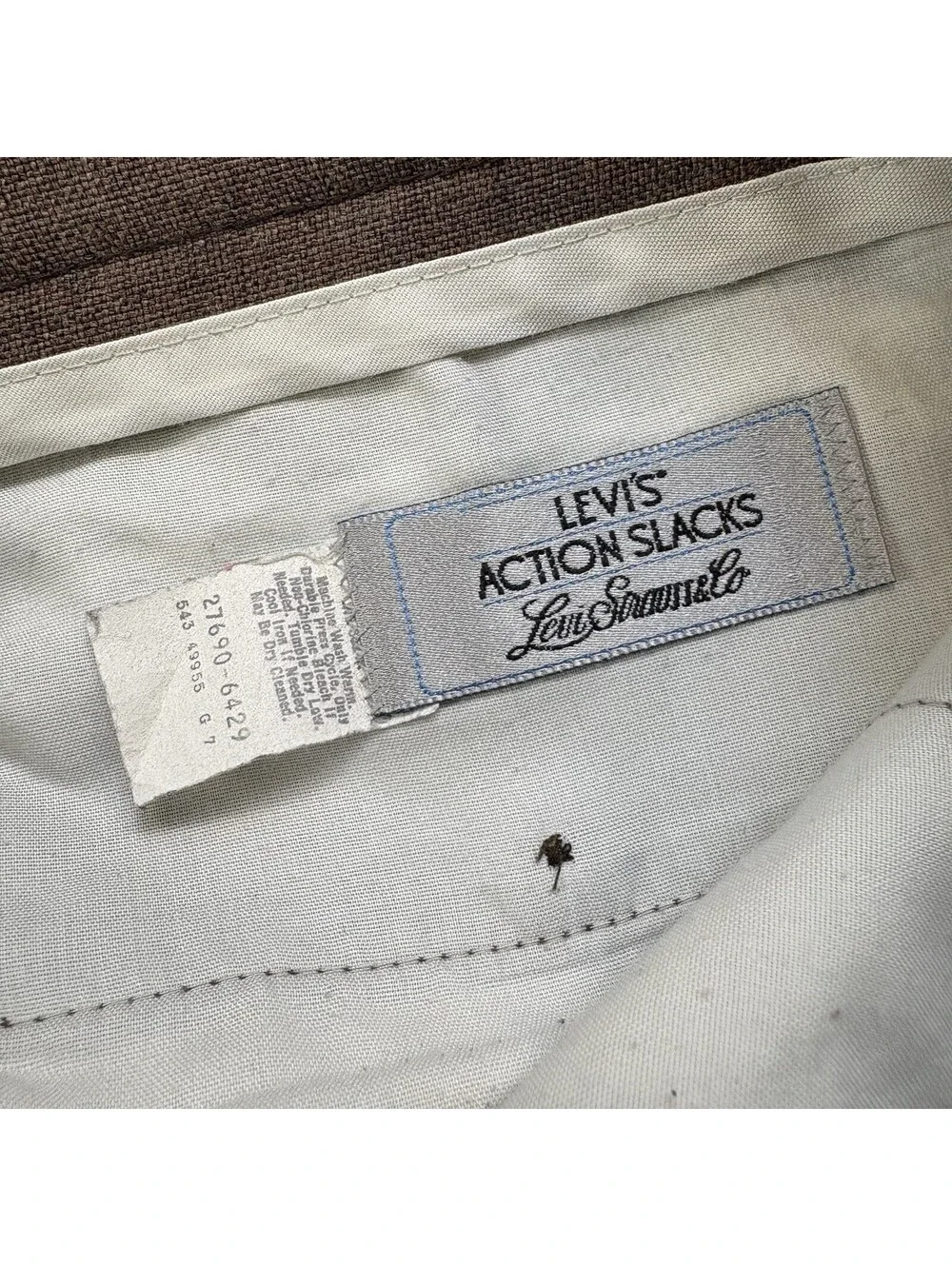 Vintage 70s Levi’s Action Slacks Pants Size 32 x 33.5 in. Brown